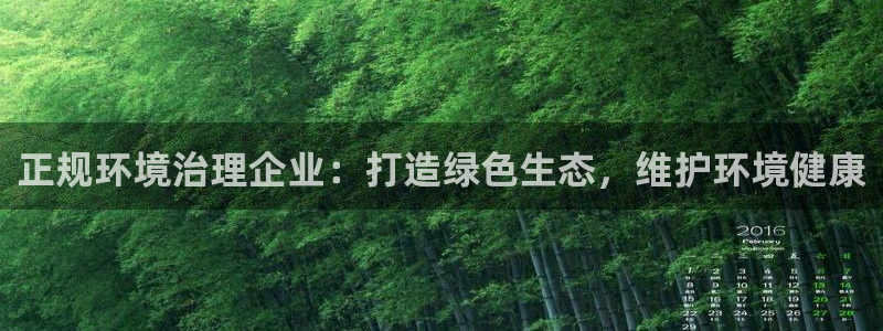 百家乐凯发k8|正规环境治理企业：打造绿色生态，维护环境健康